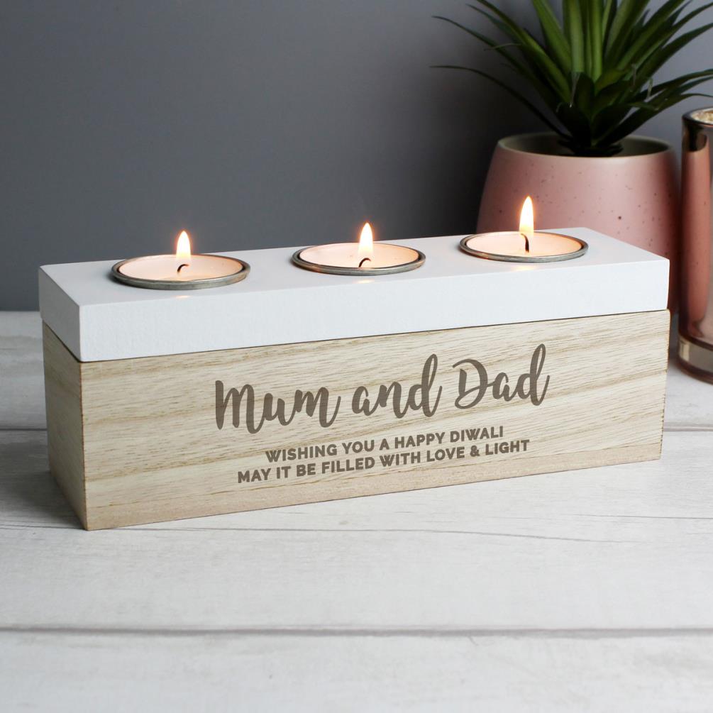 Personalised Free Text Triple Tea Light Box Extra Image 1